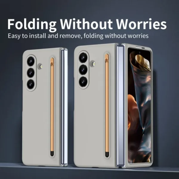 Samsung Galaxy Z Fold 7 Case with S Pen | Slim Matte Protective Cover | Shockproof Foldable Phone Case