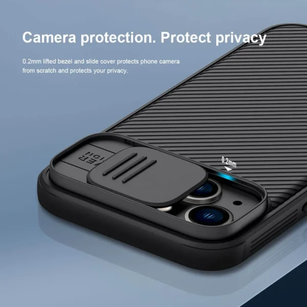 Nillkin CamShield Pro Black Case for iPhone with Sliding Camera Protection
