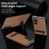 Samsung Galaxy Z Fold 8 Ultra Leather Flip Case with Magnetic Kickstand & Hinge Protection
