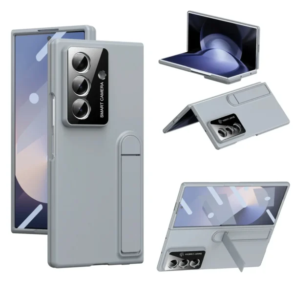 Samsung Galaxy Z Fold 7 Case with Foldable Kickstand | Slim Hard PC Shockproof Cover | Skin Touch Protective Phone Case