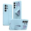Samsung Galaxy S26 Ultra Standing Grip Case Cover | Soft Silicone Shockproof Back Cover with Foldable Strap Stand