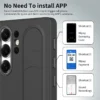 Samsung Galaxy S25 Ultra Standing Grip Case Cover | Soft Silicone Shockproof Back Cover with Foldable Strap Stand