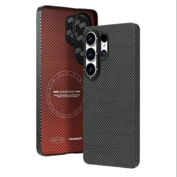 Samsung Galaxy S26 Ultra Youngkit Kevlar 1500D Carbon Fiber MagSafe Case – Extreme Wing Series Aramid Fiber Magnetic Cover