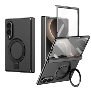 imgi_31_800x800_6601220472C-1.webp Samsung Galaxy Z Fold 8 Magnetic Case with Kickstand | PU Leather Coated PC Phone Cover | Tempered Glass Screen Protector