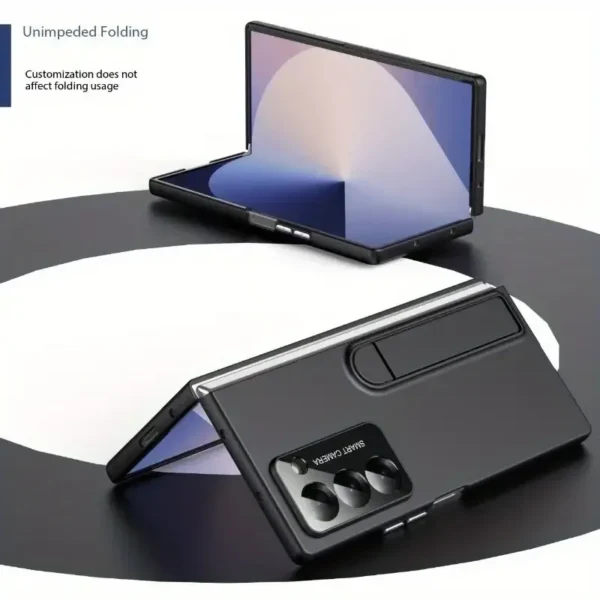 Samsung Galaxy Z Fold 7 Case with Foldable Kickstand | Slim Hard PC Shockproof Cover | Skin Touch Protective Phone Case