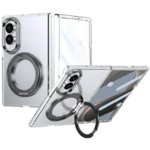 imgi_32_800x800_6601220277A-1.webp Samsung Galaxy Z Fold 8 Transparent Case with Rotating Metal Stand | Ravaka