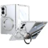 Samsung Galaxy Z Fold 8 Transparent Case with Rotating Metal Stand | Ravaka
