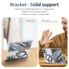 Samsung Galaxy Z Fold 8 Transparent Case with Rotating Metal Stand | Ravaka