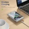 Samsung Galaxy Z Fold 8 Transparent Case with Rotating Metal Stand | Ravaka
