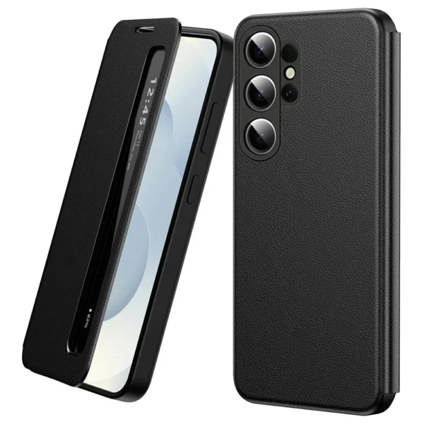 Samsung Galaxy S26 Ultra Smart View Window Case with IC Chip – PU Leather Case Flip Cover