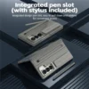 Samsung Galaxy Z Fold 8 Ultra Strap Case with Stylus Pen | Metal Camera Frame Kickstand Cover with Front Screen Protection