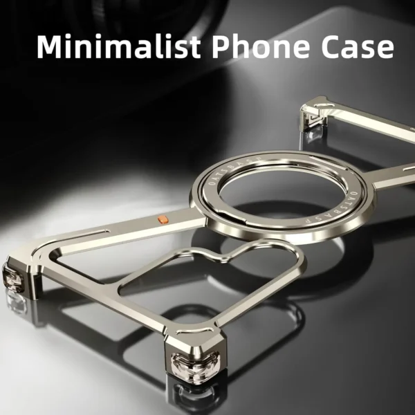 Z-Shape Metal Bumper Frame MagSafe Case for Galaxy S26 Ultra | Rotating Metal Stand Back Cover