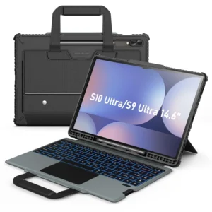 Nillkin Carry Go Keyboard Case for Samsung Galaxy Tab S10 Ultra/S9 Ultra 14.6" with Backlit Keyboard, Trackpad, Handle & Stand