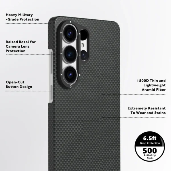 Samsung Galaxy S26 Ultra Youngkit Kevlar 1500D Carbon Fiber MagSafe Case – Extreme Wing Series Aramid Fiber Magnetic Cover