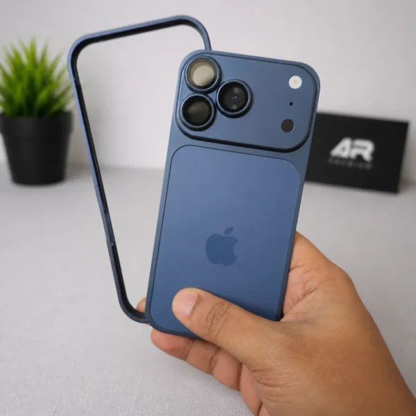 Aluminium Converter Kit – Metal Back Plate & Bumper Case | Upgrade iPhone 13/14/15/16 Pro & Pro Max to iPhone 17 Pro & Pro Max Style