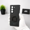 Samsung Galaxy Z Fold 6 Metal Ring Holder Case with 360° Rotating Kickstand Protective Armor Cover