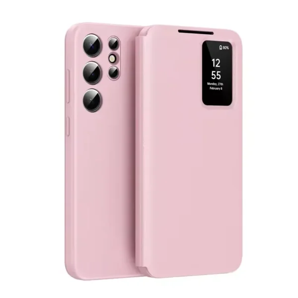 Samsung Galaxy S26 Ultra Smart View Wallet Case | PU Leather Smart Window Phone Cover