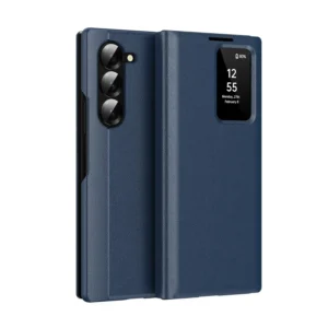 Samsung Galaxy Z Fold 6 Flip Case | Smart View Leather Wallet Cover Card Holder Protective Premium Phone Case