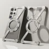 Z-Shape Metal Bumper Frame MagSafe Case for Galaxy S26 Ultra | Rotating Metal Stand Back Cover