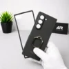 Samsung Galaxy Z Fold 6 Metal Ring Holder Case with 360° Rotating Kickstand Protective Armor Cover