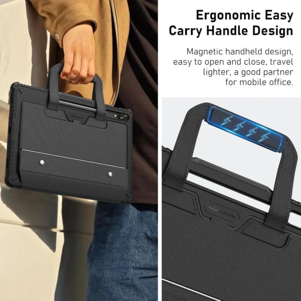 imgi_88_81uiZgSHL._SL1500_.webp Nillkin Carry Go Keyboard Case for Samsung Galaxy Tab S10 Ultra/S9 Ultra 14.6" with Backlit Keyboard, Trackpad, Handle & Stand
