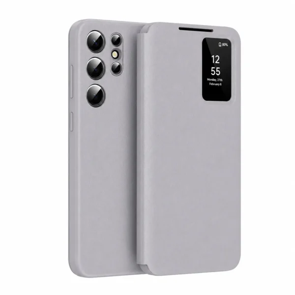 Samsung Galaxy S26 Ultra Smart View Wallet Case | PU Leather Smart Window Phone Cover