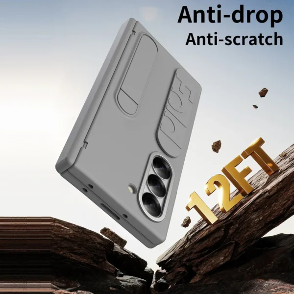 imgi_8_download_59.webp Samsung Galaxy Z Fold 6 Silicone Case with Strap & Kickstand | Hinge Protection Cover | Tempered Glass