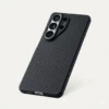 Samsung Galaxy S26 Ultra Carbon Fiber Texture Case Cover | Ultra Slim Lightweight Shockproof Back Cover Black