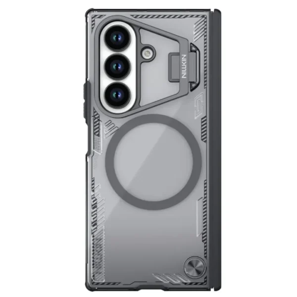 Nillkin Iceblade Prop Magnetic Case for Samsung Galaxy Z Fold 7 | Built-in Kickstand, Airbag Drop Protection & MagSafe Compatible Clear Frosted Cover