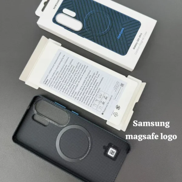 Galaxy S25 Ultra Carbon Magnet Case | Thin Carbon-Synthetic Fiber Cover & Magsafe Compatible