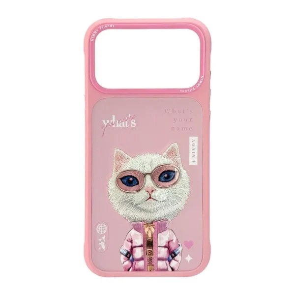 Nimmy Friends Cartoon Designer Case Cover for iPhone 17 Pro | Cute Animal Print Shockproof Matte Back Cover