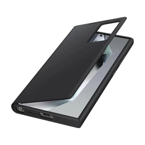 Samsung Galaxy S24 Ultra Smart View Wallet Case | Leather Flip Cover with Card Holder & Screen Protection
