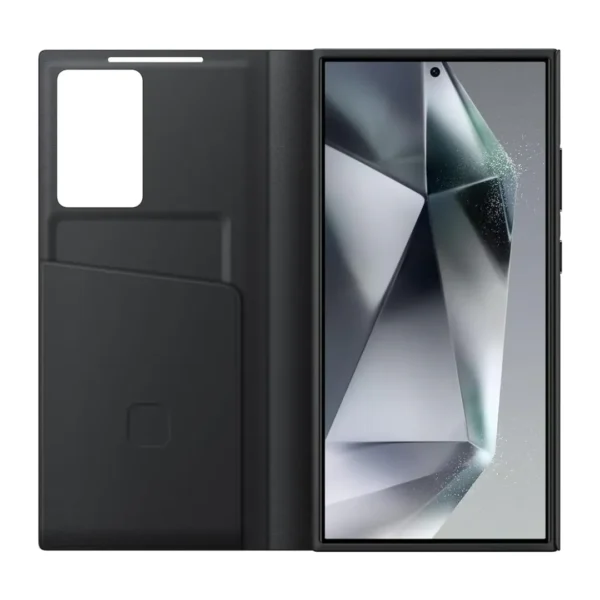 Samsung Galaxy S24 Ultra Smart View Wallet Case | Leather Flip Cover with Card Holder & Screen Protection